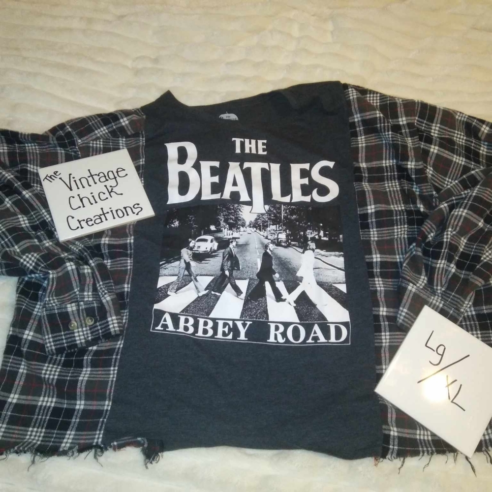 The Beatles Abbey Road Plaid Sleeve Shirt